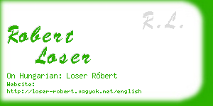 robert loser business card